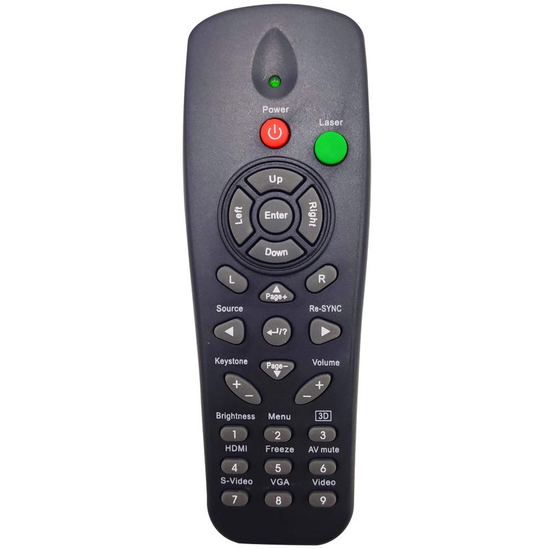 INTECHING BR-5035N Projector Remote Control for Optoma DS309, ET766XE, HD66, TW610ST, TW610STi+, TW675UTi-3D, TW695UT-3D, TW695UTi-3D, TX610ST, TX665UTi-3D, TX665UTiM-3D - Image 1